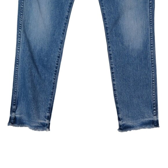 3x1 Women's High Waist Straight Authentic Crop Jeans in Mury Wash 26 Fray Hem - Picture 4 of 9